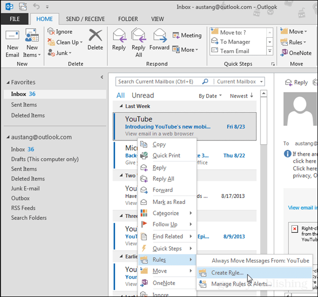 Nastaviť prispôsobené zvonenia a upozornenia programu Outlook pre prípady, keď vám kontakt pošle e-mail