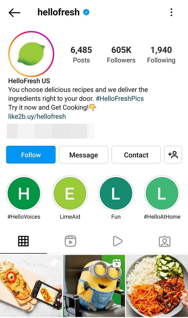 ako-na-instagram-pripnutie-funkcie-marketingu-časovo-obmedzená-ponuka-hellofresh-krok-1