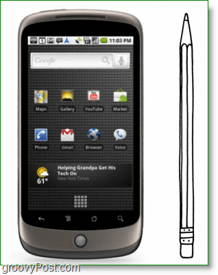 Google Nexus One je vysoký / hrubý ako ceruzka