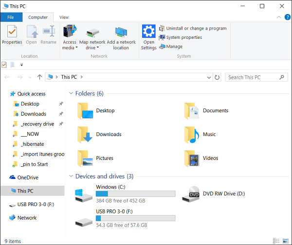 Sprístupnite program Windows 10 File Explorer na tento počítač namiesto rýchleho prístupu