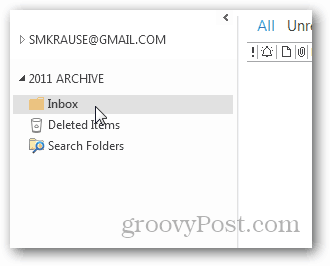 ako vytvoriť súbor pst pre aplikáciu Outlook 2013 - nový priečinok doručenej pošty