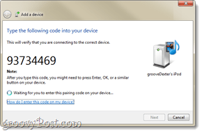 Bluetooth párovací kód v systéme Windows 7