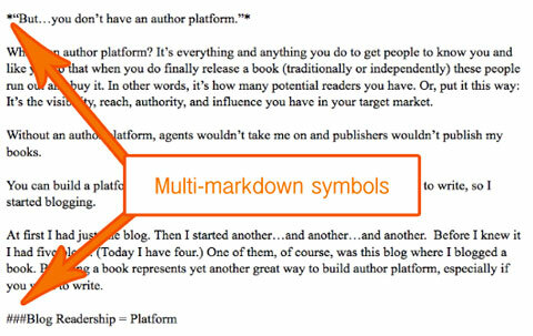 symboly multimarkdown v texte