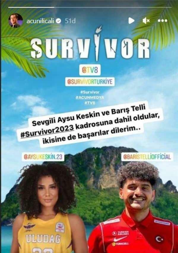 Preživší Barış Telli, Aysu Keskin