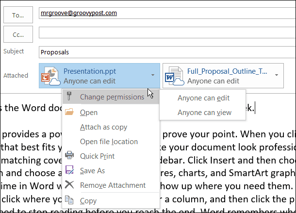 Ukážka balíka Office 2016: Používanie moderných príloh v programe Outlook