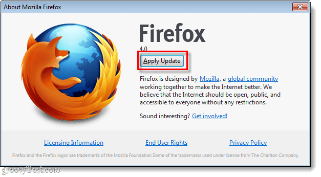 Aktualizácia Firefoxu 4 platí