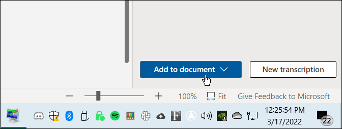 prepíšte zvukový súbor do programu Microsoft Word