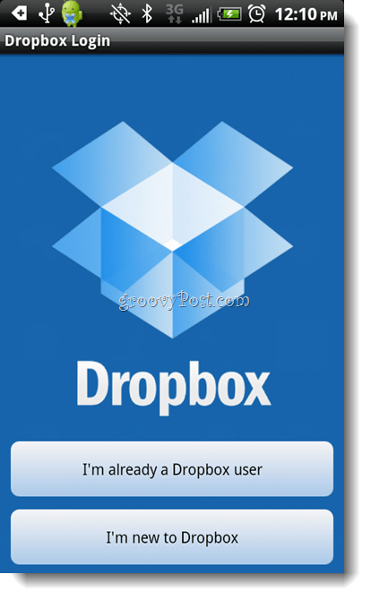 Inštalácia schránky Dropbox pre Android