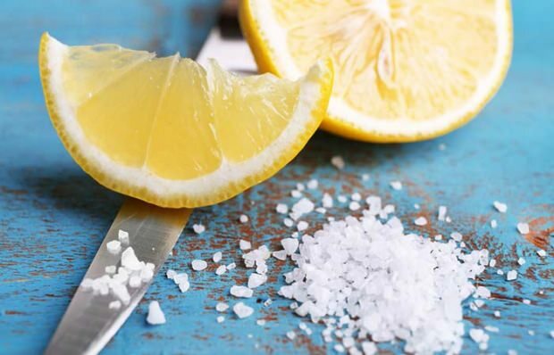 morská soľ a citrón