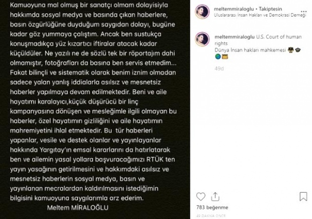 Herečka Meltem Miraloğlu sa rozviedla od svojej manželky z USA