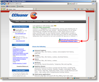 Stiahnite si CCleaner na bezpečné vymazanie / vymazanie súborov a vyrovnávaciu pamäť z okien