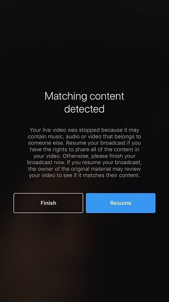 Instagram teraz preruší živé video, ak zistí, že streamovaný zvukový, hudobný alebo video obsah porušuje autorské práva niekoho iného.