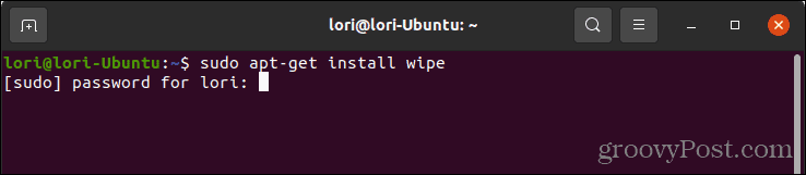 Nainštalujte vymazanie v systéme Linux