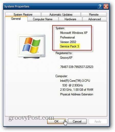 Balík XP Pro Service Pack 3