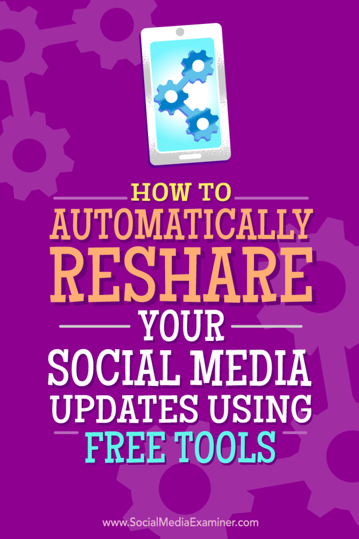 Tipy, ako môžete automaticky znova zdieľať svoje aktualizácie sociálnych médií s bezplatnými nástrojmi.