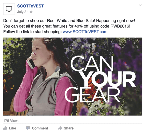 scottevest facebook videoreklama