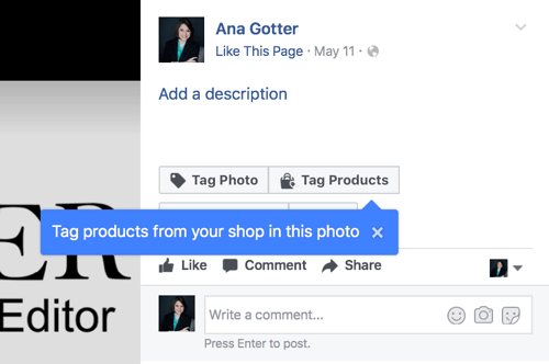 Nezabudnite kliknúť na Označiť produkty namiesto Označiť fotografiu.