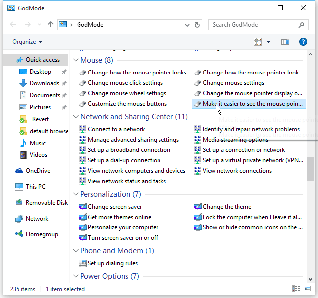 Ako povoliť režim skrytého Boha v systéme Windows 10