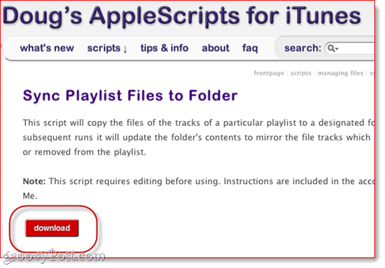 SugarSync AppleScript pre iTunes