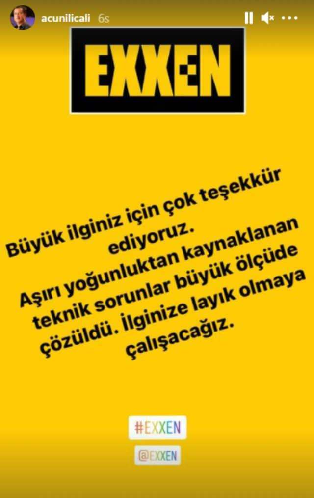 Vyhlásenie spoločnosti Acun Ilıcalı týkajúce sa sťažností na spoločnosť Exxen