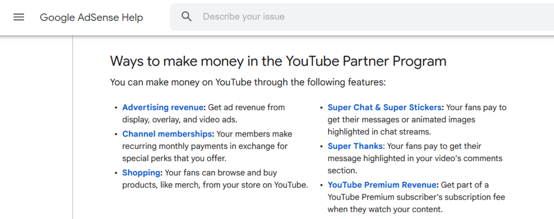 ako-youtube-pays-your-business-spôsoby-ako-zarobiť-peniaze-v-programe-partnerského-programu-youtube speňažiť-kanál-výnosy-členstvá-odkazy-nákupy-príklad-1
