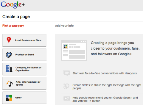 Stránky Google+ - vytvorte stránku