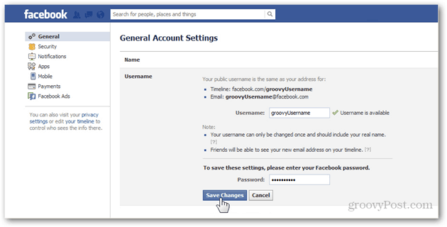 facebook všeobecné predvoľby nastavenia účtu spravovať všeobecné užívateľské meno užívateľské meno heslo uložiť zmeny potvrdiť