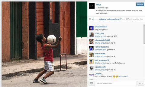 instagramový obrázok svetového pohára nike s hashtagom #justdoit