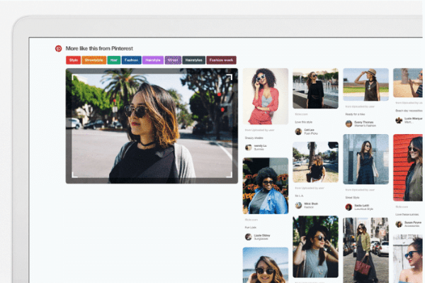 Spoločnosť Pinterest zabudovala svoju technológiu vizuálneho vyhľadávania do rozšírenia prehľadávača Pinterest pre Chrome.