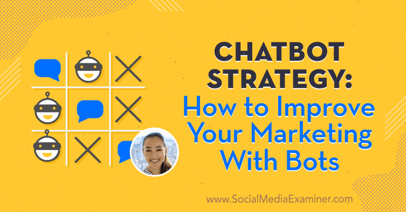 Stratégia chatbotu: Ako vylepšiť svoj marketing pomocou robotov, ktorí obsahujú postrehy od Natashy Takahashi z podcastu Social Media Marketing.