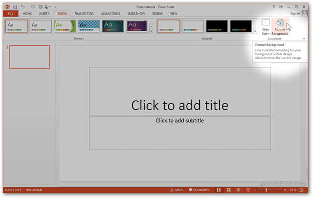 Vytvorenie šablóny balíka Office 2013 Prispôsobenie vlastného dizajnu POTX Prispôsobenie snímok Prezentácia Výučba Ako navrhnúť formát pozadia