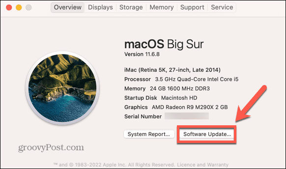 aktualizácia softvéru mac