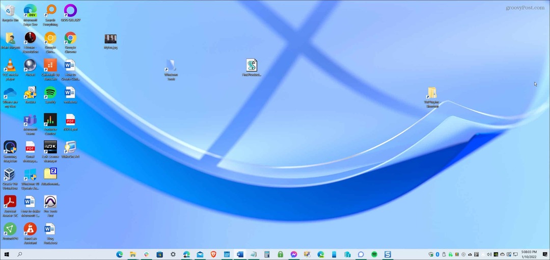 centrálny panel úloh systému Windows 10