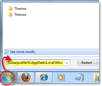 načítať priečinok s témou vo svojom umiestnení appdate a useprofile do systému Windows 7