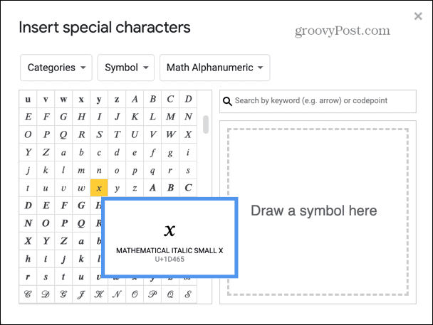 Prezentácie Google vyberte písmeno algebry