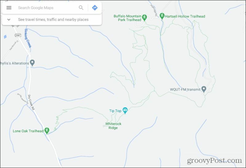 chodníky v google maps