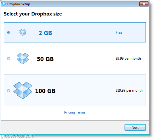 Snímka Dropbox - získajte bezplatný účet 2 GB