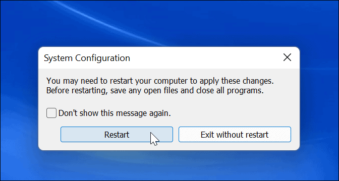 Reštartujte Windows 11