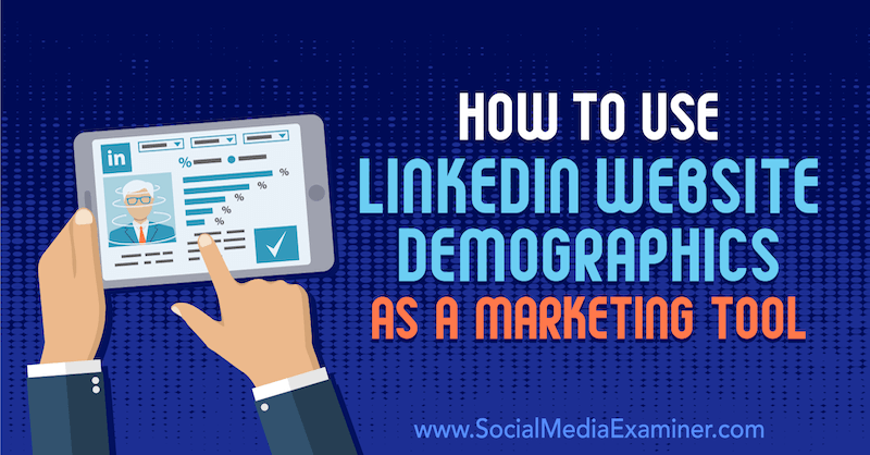 Ako používať demografické údaje webových stránok LinkedIn ako marketingový nástroj: Vyšetrovateľ v sociálnych sieťach