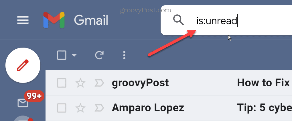 Nájdite neprečítané e-maily v Gmaile
