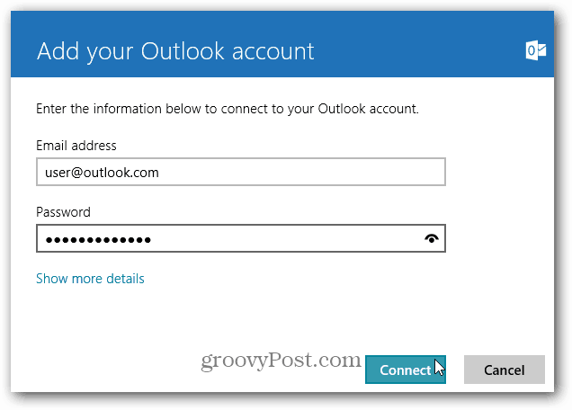 Pridajte svoju adresu Outlook.com do Windows 8 Mail