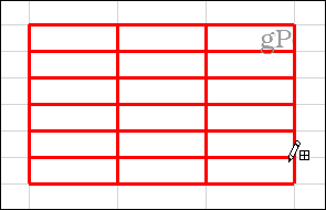 V programe Excel nakreslite ohraničujúcu mriežku