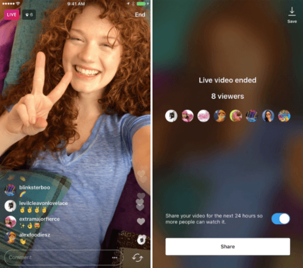 Instagram predstavil možnosť zdieľať živé videozáznamy s Instagram Stories na 24 hodín.