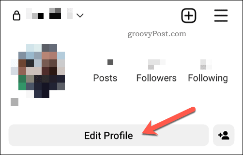 Tlačidlo Upraviť profil na Instagrame