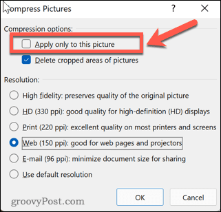 Použitie kompresie Excel na obrázky