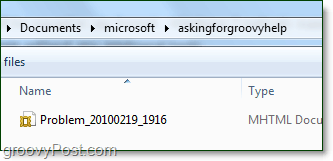 súbor krokov postupu Windows 7 bude vo vnútri súboru zip