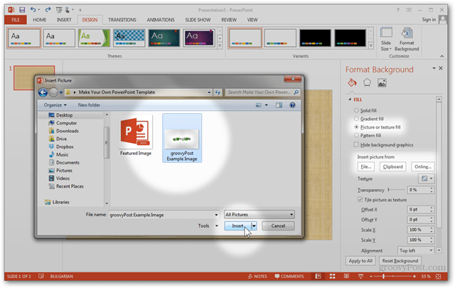 Šablóna Office 2013 Vytvorenie Vytvorenie vlastného dizajnu POTX Prispôsobenie snímok Prezentácia Výukový program Ako nakresliť obrázok do textúry Textový súbor importu do schránky