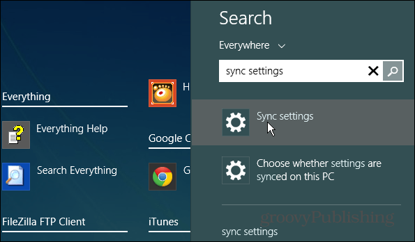 Vyhľadávanie v systéme Windows 8.1