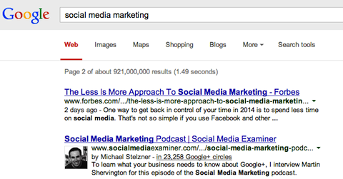 vyhľadávanie marketingu na sociálnych sieťach na google +
