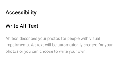 Ako pridať alternatívny text k príspevkom na Instagrame, popis alternatívneho textu a na aký účel slúži
